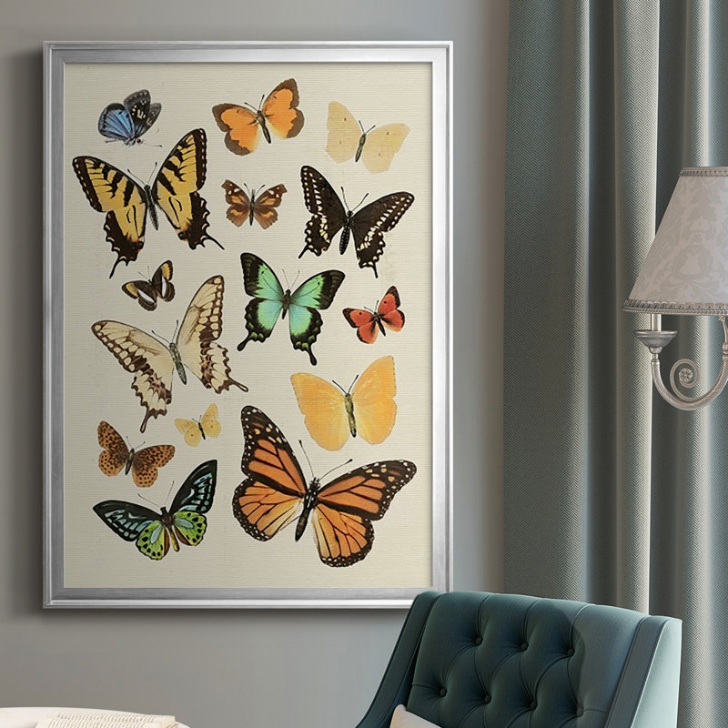 " Collected Flutter I ", Silver, 36.5" H x 26.5" W x 1" D