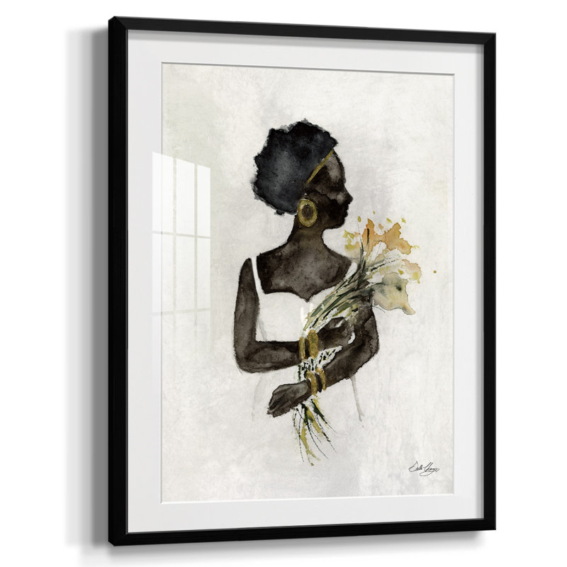 «Soft Inspiration I», reproduction encadrée, Blanc, Papier avec cadre noir