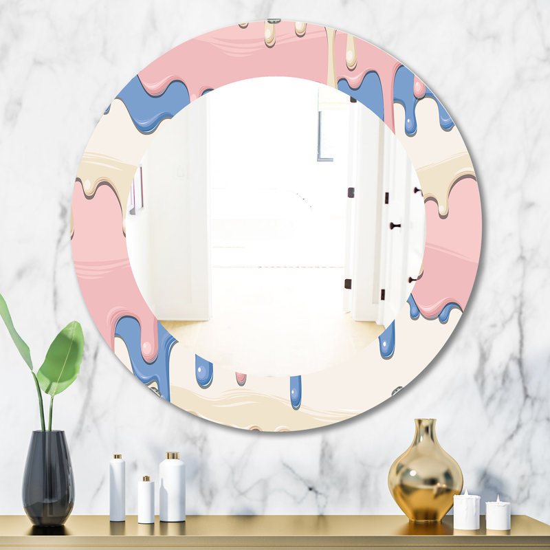 Miroir décoratif sphérique éclectique, H 31,5 po x l 23,7 po