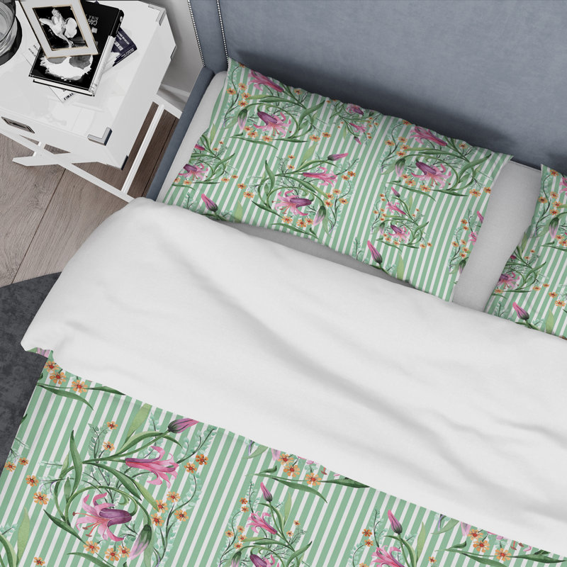  Ensemble de housse de couette rétro Mid-Century, Housse de couette très grand + 2 taies décoratives