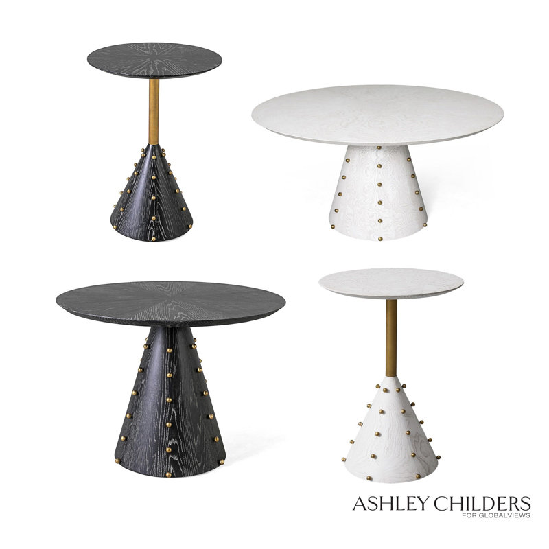 Spheres Center Table, Black, 30"H x 40"L x 40"W
