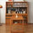 66.93" Cherry Wood Sideboard, Modern Minimalist Pull-Out Extendable Dining Table Cabinet