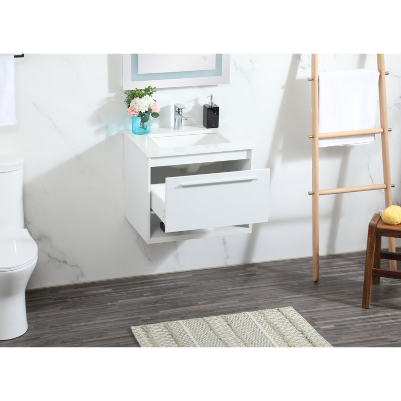 Meuble-lavabo simple 24 po, Blanc