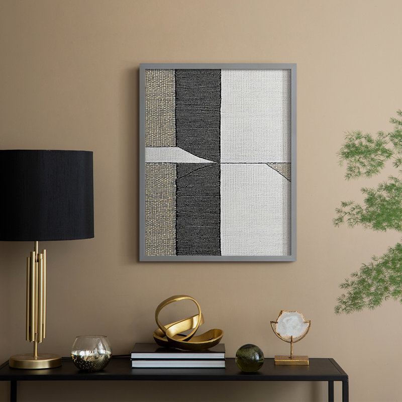 «Abstract CCLI», reproduction encadrée - prête à être accrochée, Gris, H 20 po x l 16 po