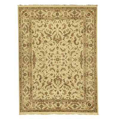 Handmade Silk and Wool Oriental Area Rug