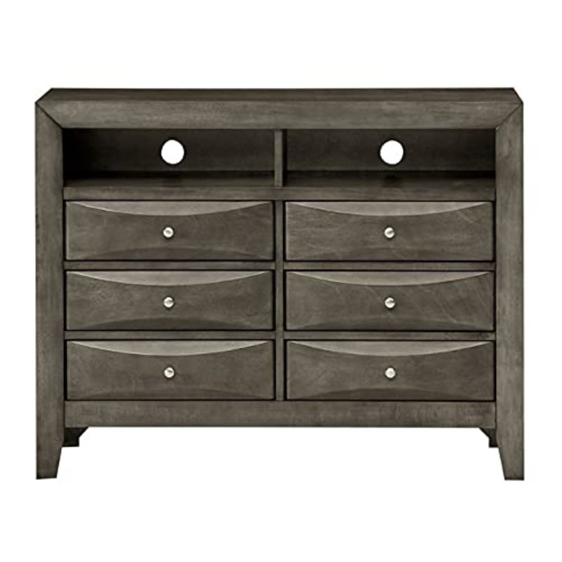 Marilla 47'' W 6 - Drawer Dresser, Gray