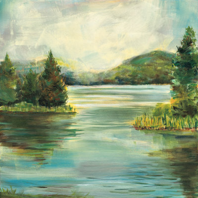 Silver Lake Light Crop by Sue Schlabach - Wrapped Canvas Painting
