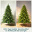 Sapin de Noël artificiel vert pré-éclairé avec lumière chaude et réaliste-210528628