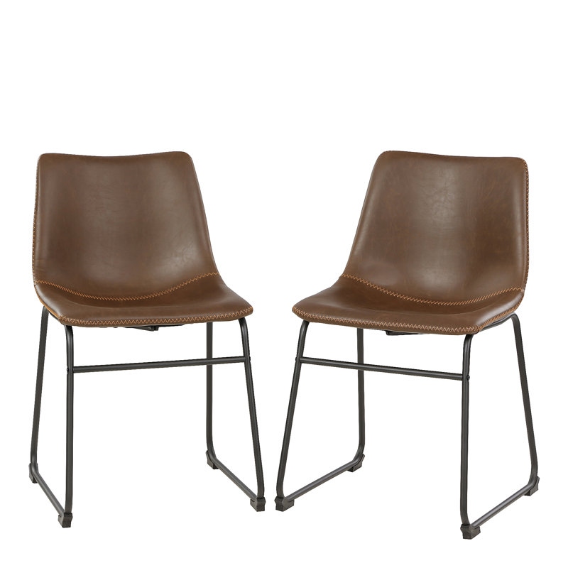 Windsor Upholstered Dining Chair, Chestnut