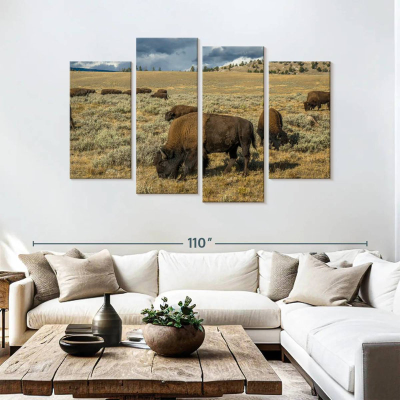 Brampt Yellowstone Bison, 54" H x 84" W