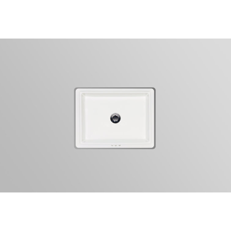 St Thomas Creations By Icera Presley 14.62'' White Vitreous China Rectangular Bathroom Sink with Overflow