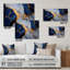 «Abstract Geode Blue I», art mural abstrait en marbre-101527246