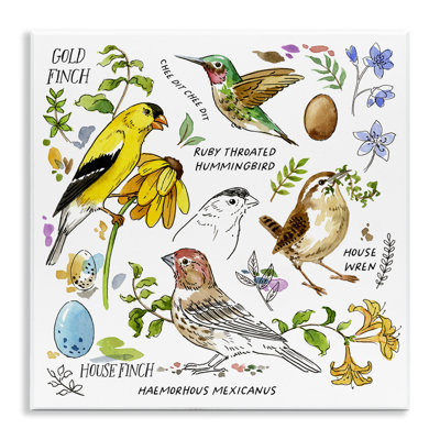 Art mural sur plaque, "oiseaux locaux" par Jane Maday