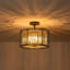 Plafonnier semi-encastré en cristal 3 lumières Sarino