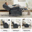Ensemble de salon manuel en microfibre 3 pièces avec fauteuil inclinable chauffant à massage et causeuse manuelle et canapé 3 pièces