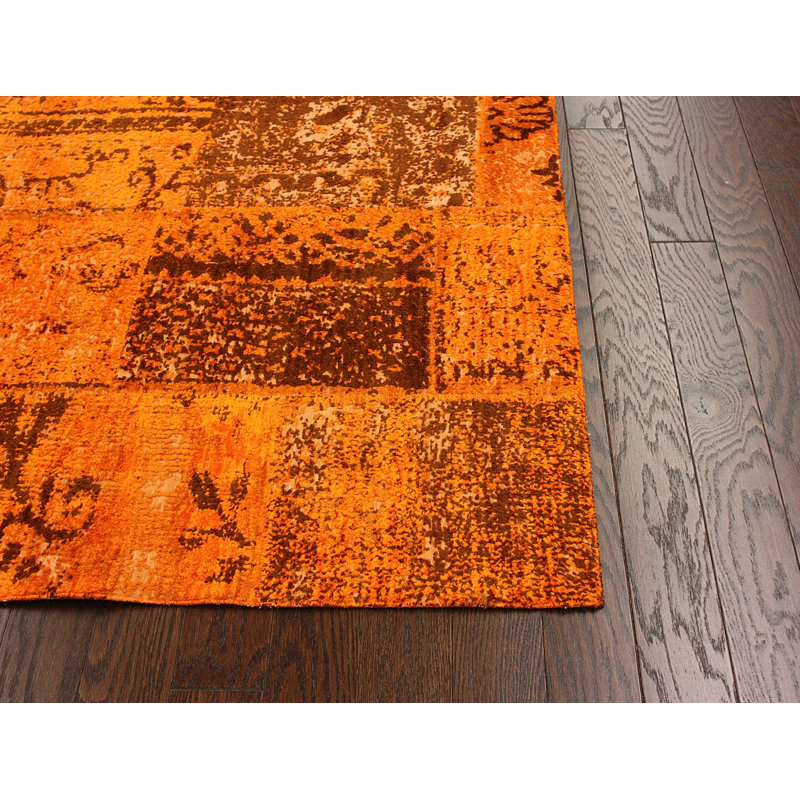 Tapis Kittredge Contour Patchwork Melon, 5 pi x 8 pi
