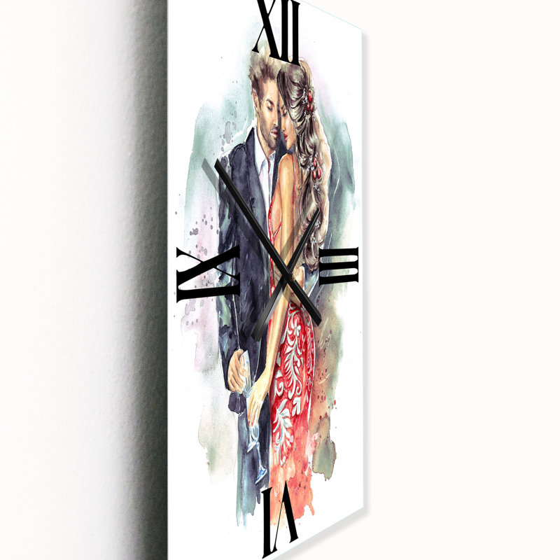 Horloge murale romantique Couple Ith, Grand