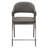 Adele Set Of Two Counter Height Chairs In Grey Leatherette W/ Brushed Stainless Steel Leg-116669283