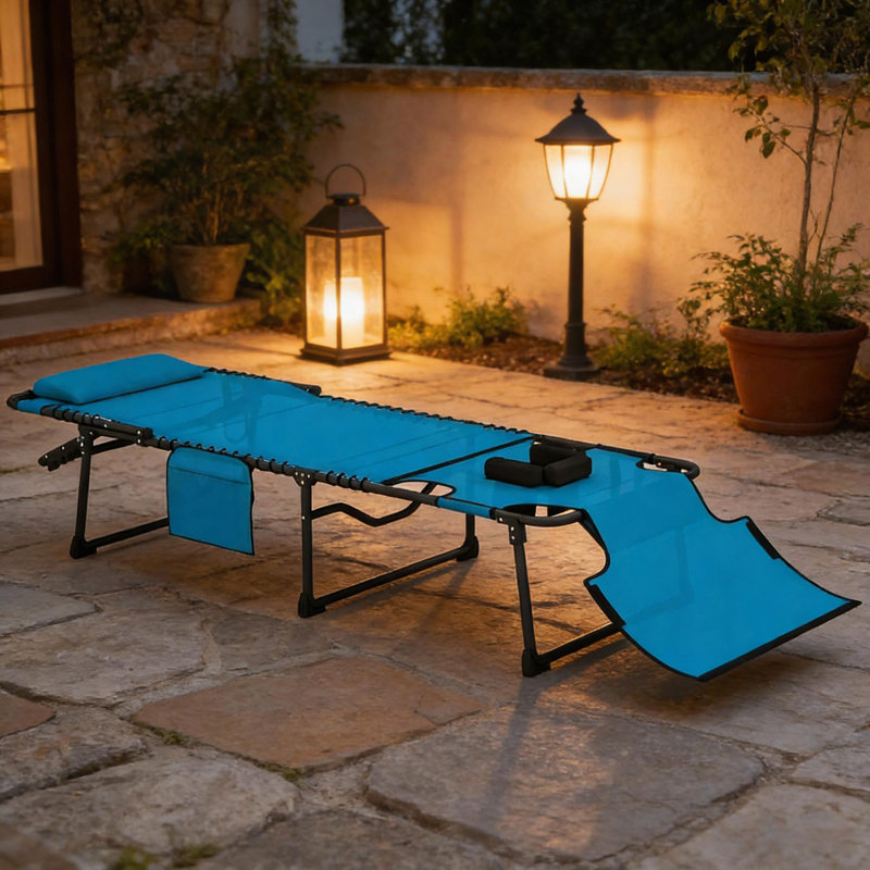 Méridienne, chaise pliante, chaise inclinable, chaise longue