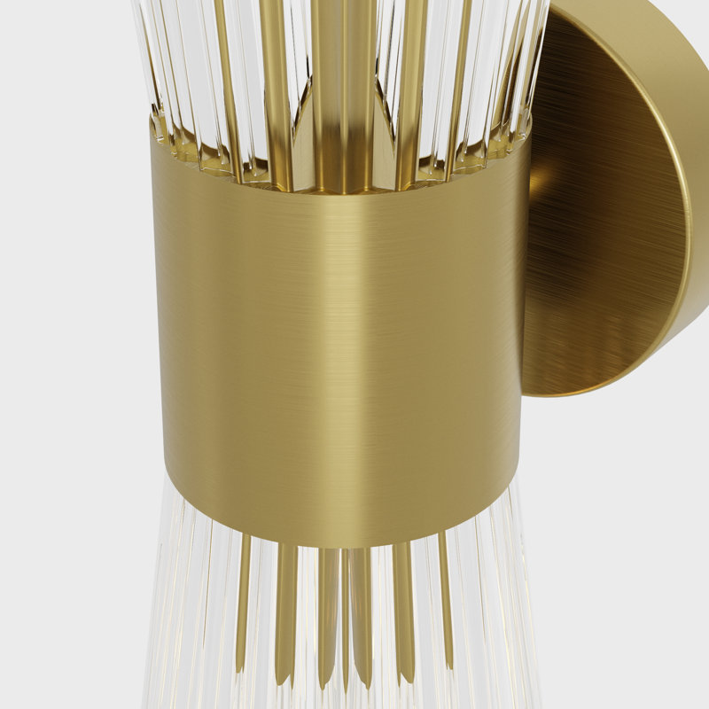 Gilmer 2 - Light 16.75''H Gold Iron ETL Vanity Lighting, Polished Brass