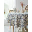 Nappe pastorale ronde - 60 pouces de diamètre - Nappe en tissu de lin - Housse de table lavable avec infroissable résistant à la poussière
