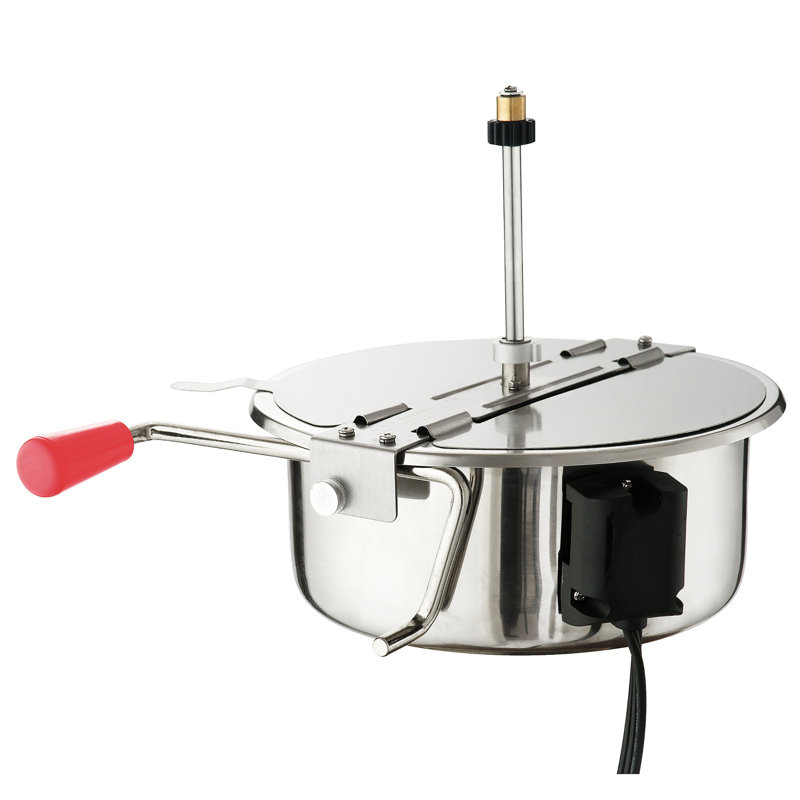 Vintage Red Stainless Steel Countertop Popcorn Machine