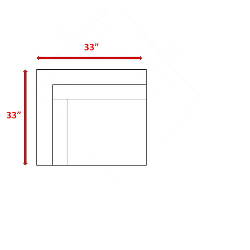 33" Wide Corner Wedge With Cushions – Fully Assembled Outdoor Sectional Piece