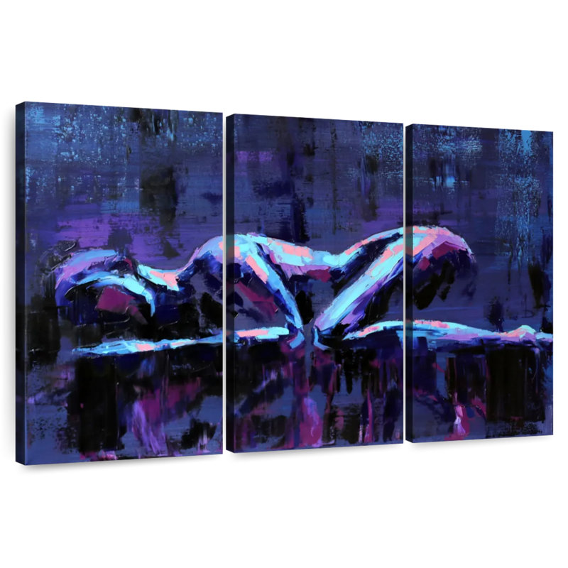 Rêveur abstrait Leisha, H 32 po x l 50 po