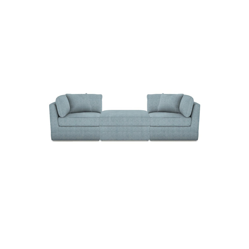 Thom Filicia Home Sectional, Casa Blanca, Tuck Cobalt Polyester Blend