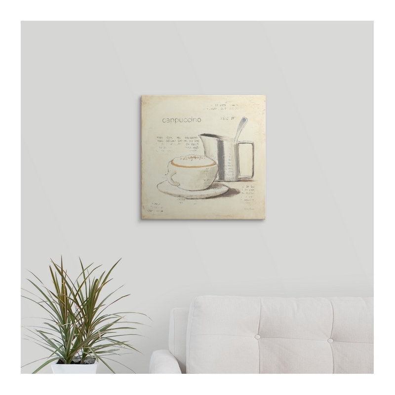 « iv » par emily adams, impression Parisian Coffee, H 35 po x l 35 po x P 1,5 po, Toile