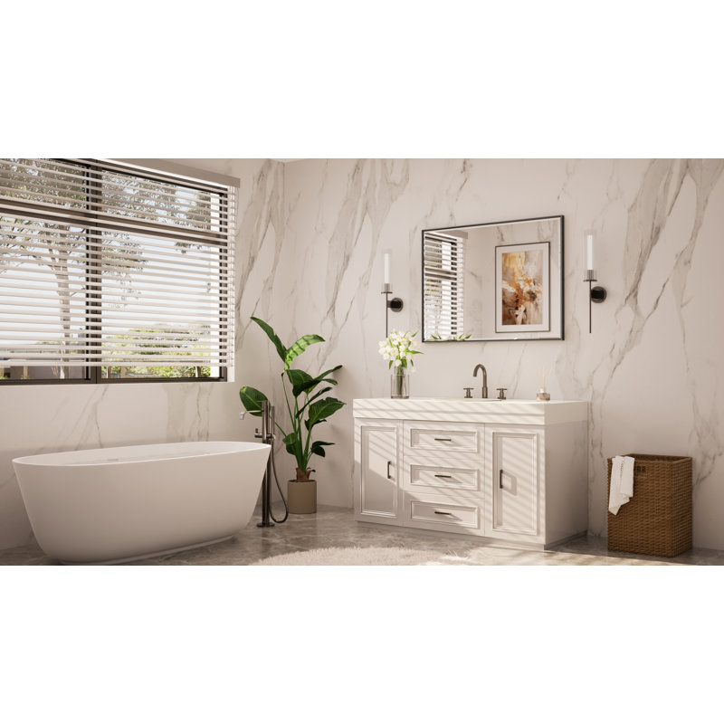 Miroir de salle de bain Areiona, Noir, 30 po x 40 po