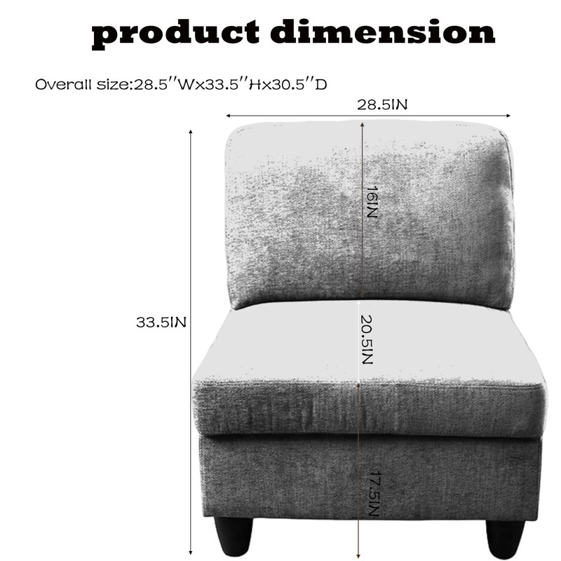 Chaise d'appoint rembourrée - Flanelle bleue