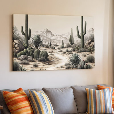 Reproduction d'art sur toile, "Cacti"
