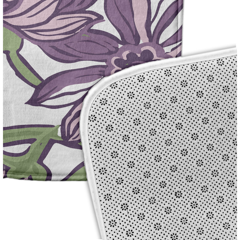 Tapis de bain Luker, l 17 po x L 24 po, Mauve clair
