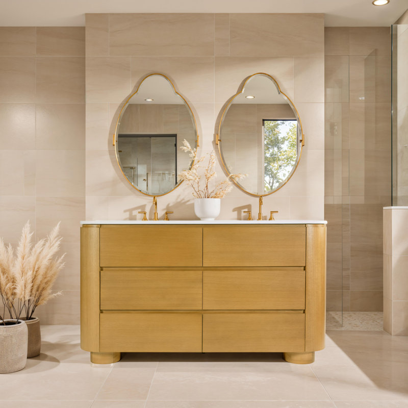Genoa 60. in. W Quartz 4 Drawer Double Bathroom Vanity, 60"
