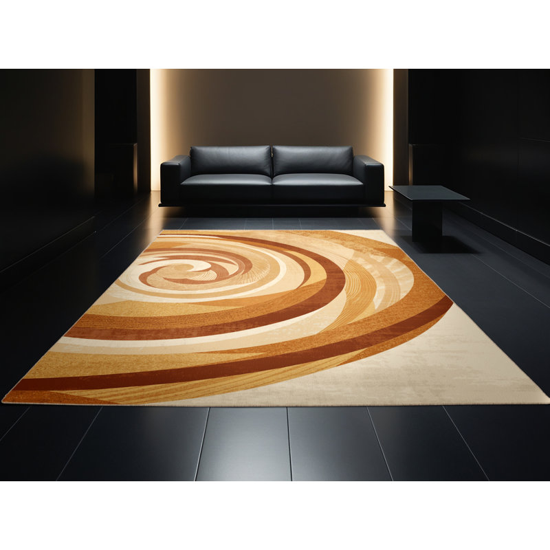 Tapis luxueux beige et beige lavable à la machine Aedan Pastry, 2 x 4