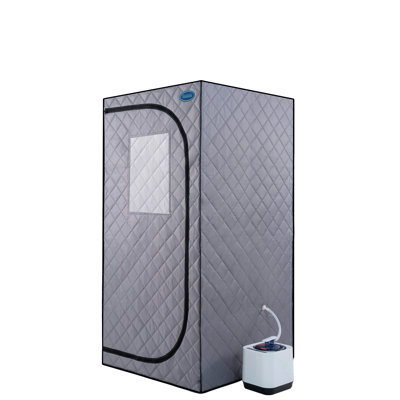 Grey Mini Plus Portable Steam - Home Spa Tent With Generator, Remote. Easy To Assemble. Rapidly Heat. . Waterproof & Insulating. Chair. 360 Flow. System. Enhance Skin Glow Gen, Foldable Seat. Simple