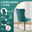 Ensemble de salle à manger à piédestal rond 5 pièces avec chaise capitonnée en velours pour salle à manger et salon-1248467096-1248467047-1246170666