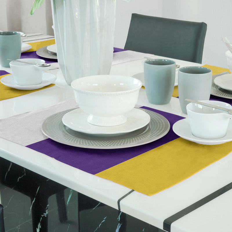 Récapitulatif de 18 po Louisiana, Blanc / Mauve, Polyester sergé