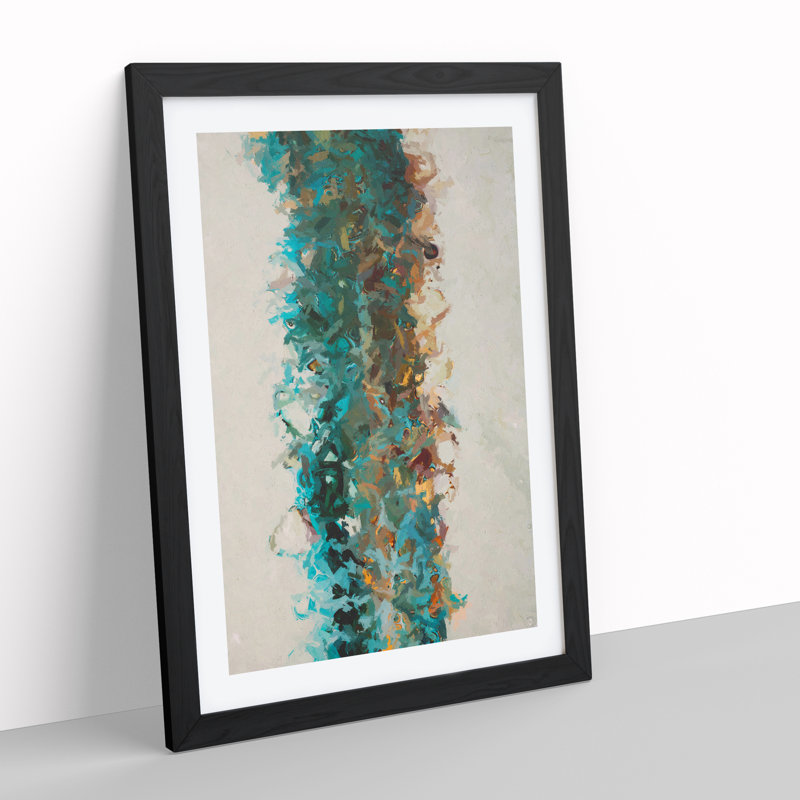 Willow Abstract - Single Picture Frame Painting, Black Framed, 64cm H x 46cm W x 2cm D