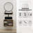24'' Single Bathroom Vanity with Solid Surface Top