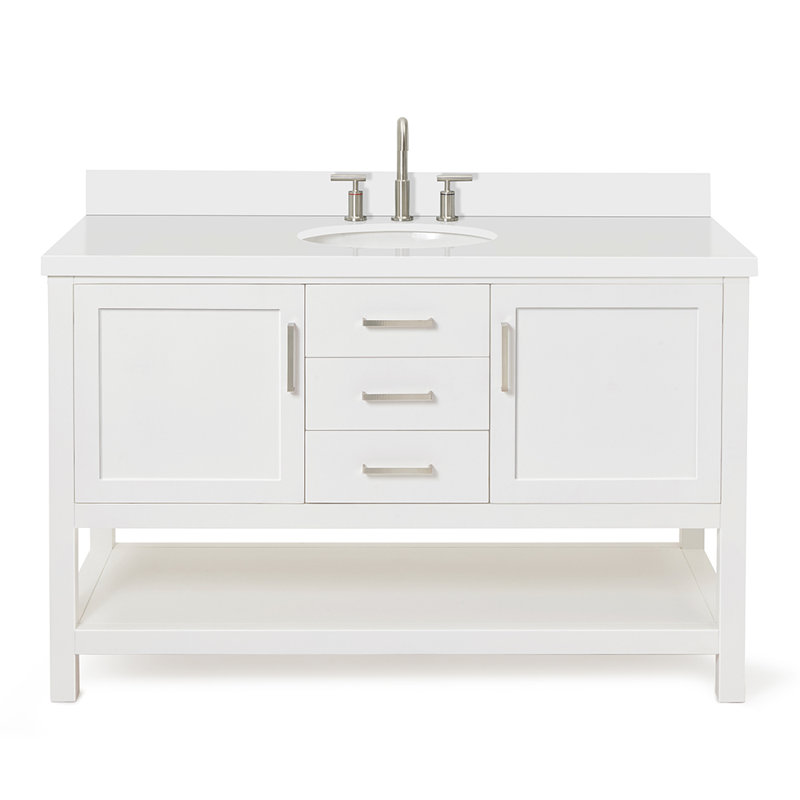 Bayhill 55'' W Single Vanity, White