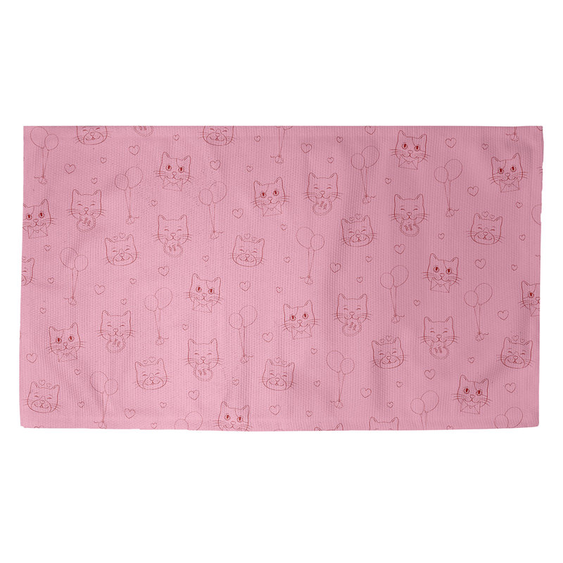Tapis zone rose fait main, Rectangle 2 pi x 3 pi