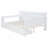 Full Size Wooden Daybed with 3 Drawers, Integrated Side Desk, and USB Ports for Enhanced Functionality and Storage-484130711-484130712