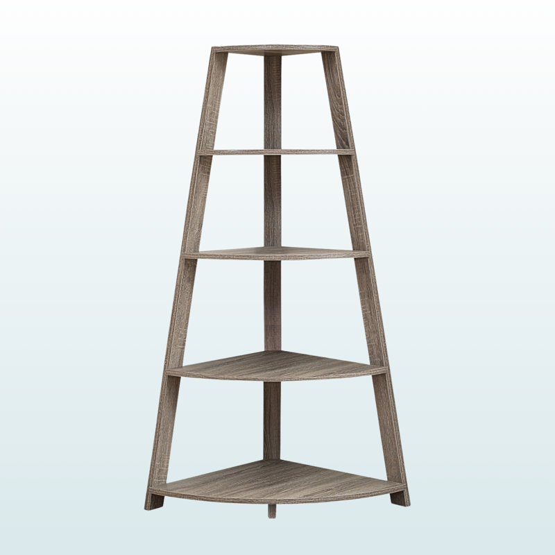 Bibliothèque à 4 tablettes Adiel au fini taupe gris, H 59,78 po x l 34,14 po x P 23,06 po