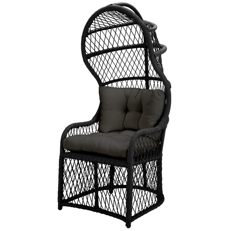 Fauteuil ballon de 26 po de largeur , Noir, Toile charbon
