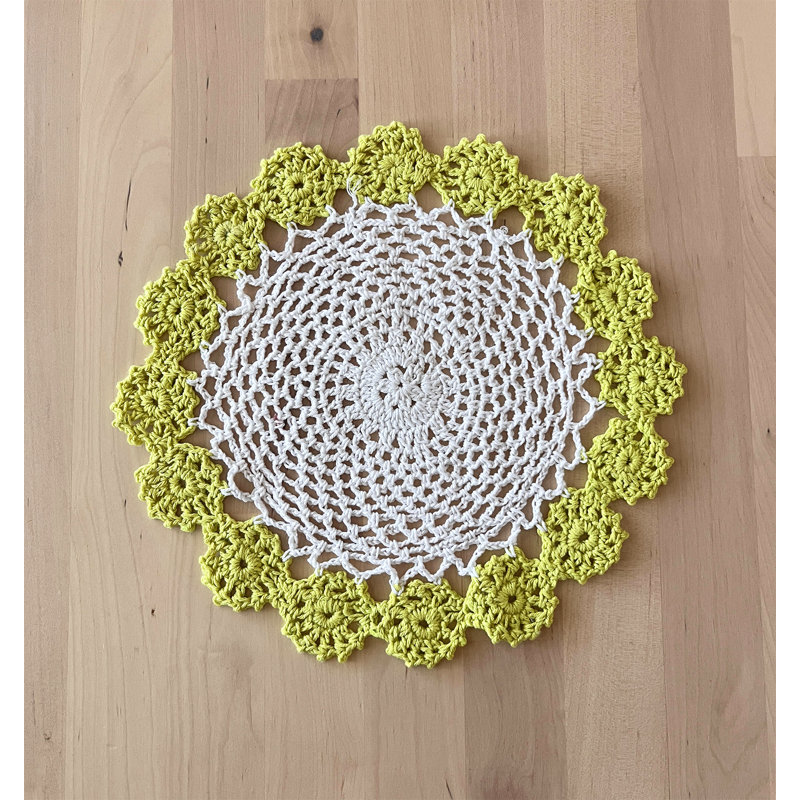 Accessoire de table en coton Farlee, Vert lime