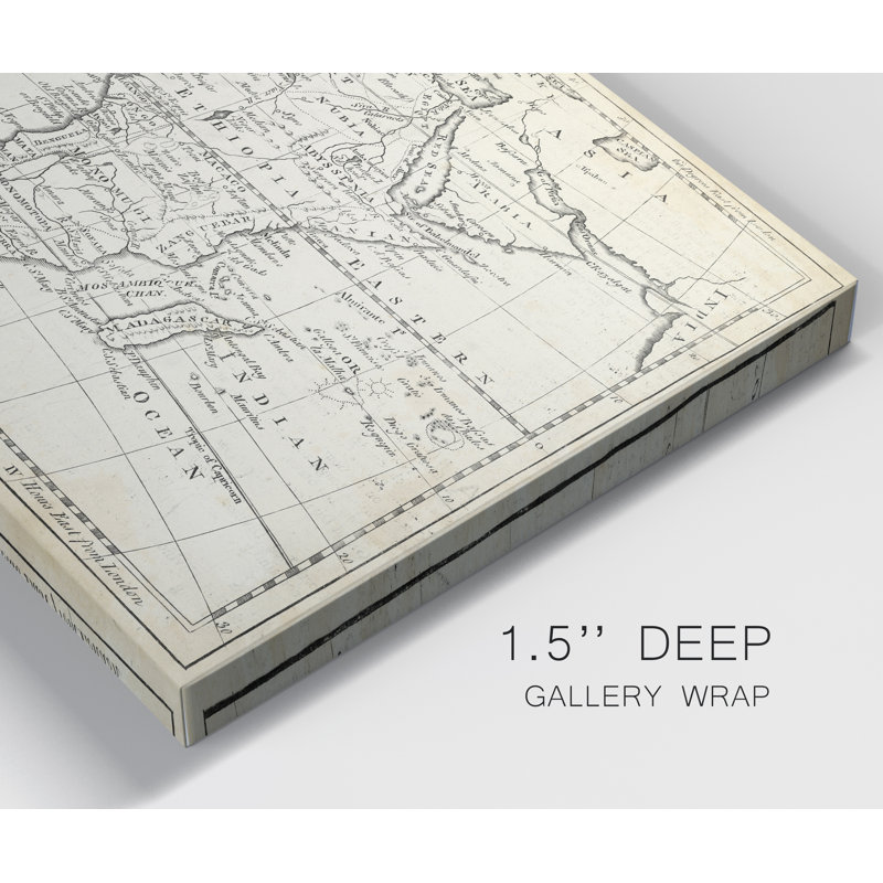 « map of africa »-reproduction d’art sur toile, H 27 po x l 18 po x P 1 po