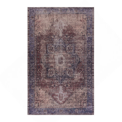 Burgundy Washable Rug 2' X 3' Doormat Rug (Burgundy, 2' X 3')
