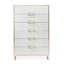 Commode 6 tiroirs Palm Gate - Blanc nuage